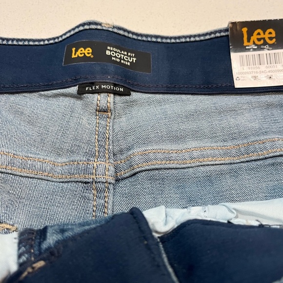 NEW Lee Flex Motion Mid Rise Bootcut Jeans- 16 - Picture 6 of 8